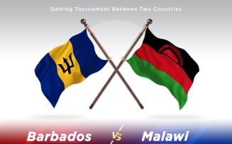 Barbados versus Malawi Two Flags
