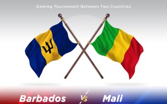 Barbados versus Mali Two Flags