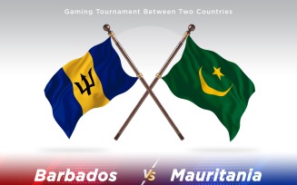 Barbados versus Mauritania Two Flags