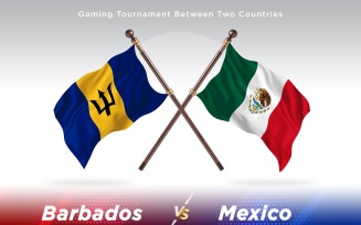Barbados versus Mexico Two Flags