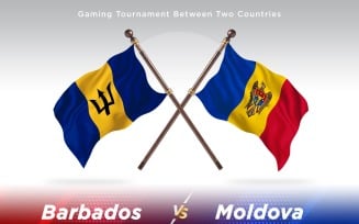 Barbados versus Moldova Two Flags