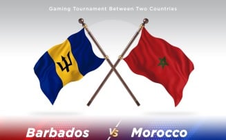 Barbados versus morocco Two Flags