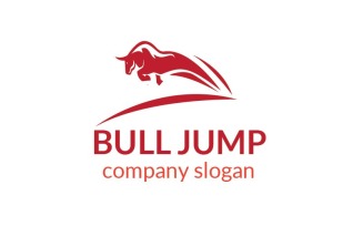 Bull Jumping Logo Template