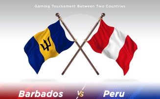 Barbados versus Peru Two Flags