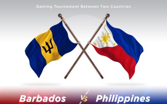 Barbados versus Philippines Two Flags