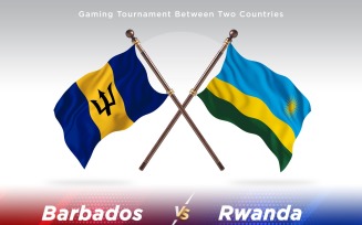 Barbados versus Rwanda Two Flags