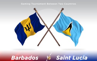 Barbados versus saint Lucia Two Flags