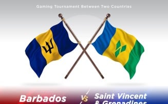 Barbados versus saint Vincent and the grenadines Two Flags