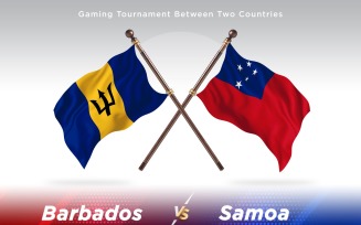 Barbados versus Samoa Two Flags