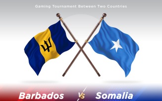 Barbados versus Somalia Two Flags