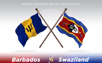 Barbados versus Swaziland Two Flags