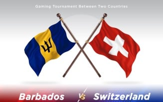 Barbados versus Switzerland Two Flags