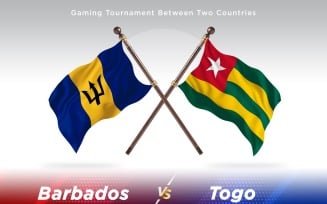 Barbados versus Togo Two Flags