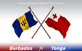 Barbados versus Tonga Two Flags