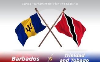 Barbados versus Trinidad and Tobago Two Flags