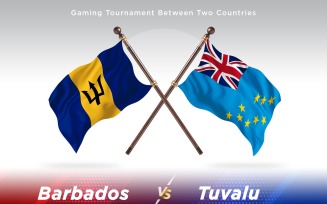Barbados versus Tuvalu Two Flags