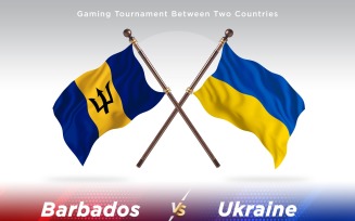 Barbados versus Ukraine Two Flags