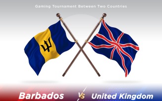 Barbados versus united kingdom Two Flags