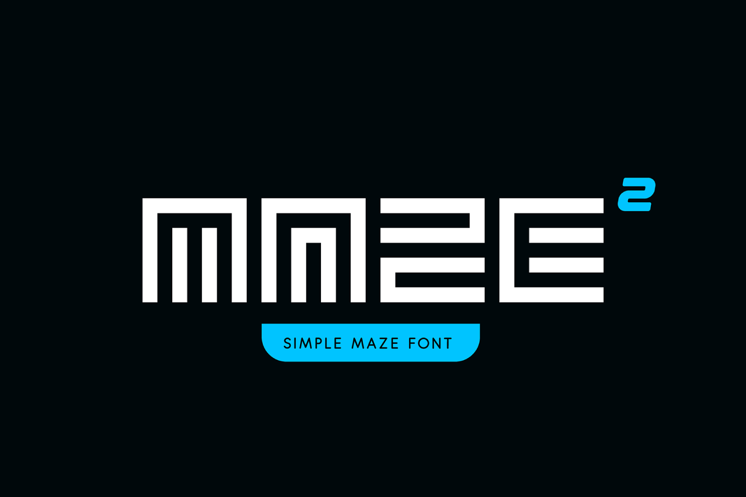 Simple Maze Labyrinth Font