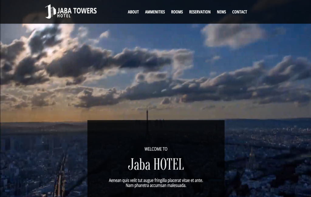 JABA Tower  Hotel-Multipurpose Premium HTML5 Website Template