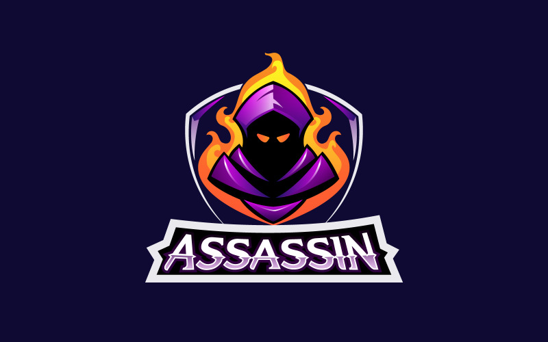 Assassin Mascot Logo Icon Vector Design Logo Template