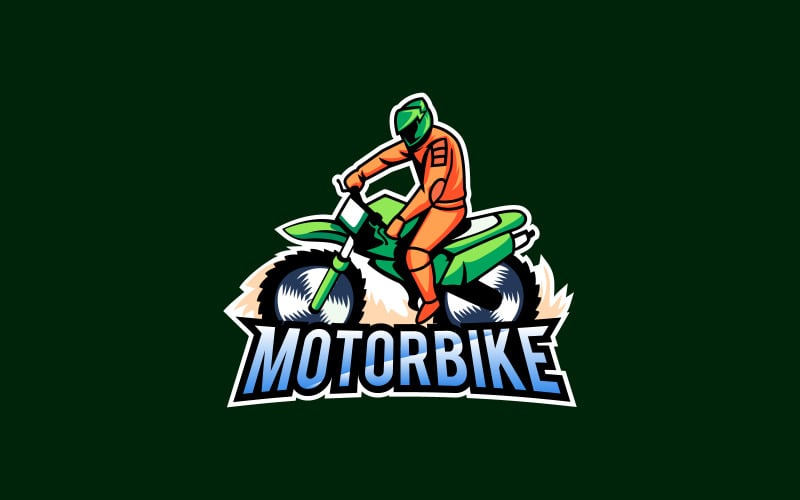 Biker Mascot Logo Vector Design Concept Logo Template