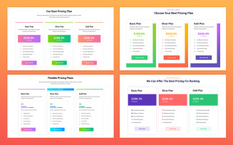 14+ Colorful Pricing Plan UI Elements