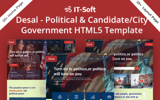Desal - Political & Candidate/City Government HTML5 Template