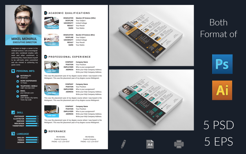 Mikel Monirul Resume Template