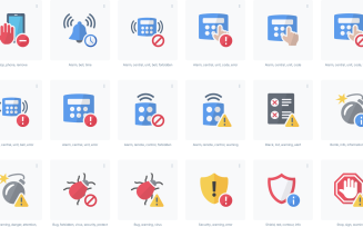 Security Set Icons In Modern Design