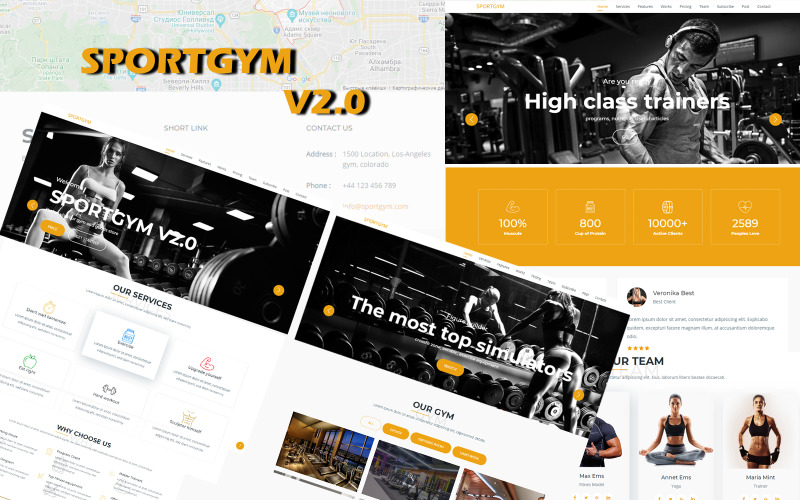 Wordpress Sport Landing Template Bootstrap Sportgym V2.0 - Cool Solution For Fitness And Not Only WordPress Theme