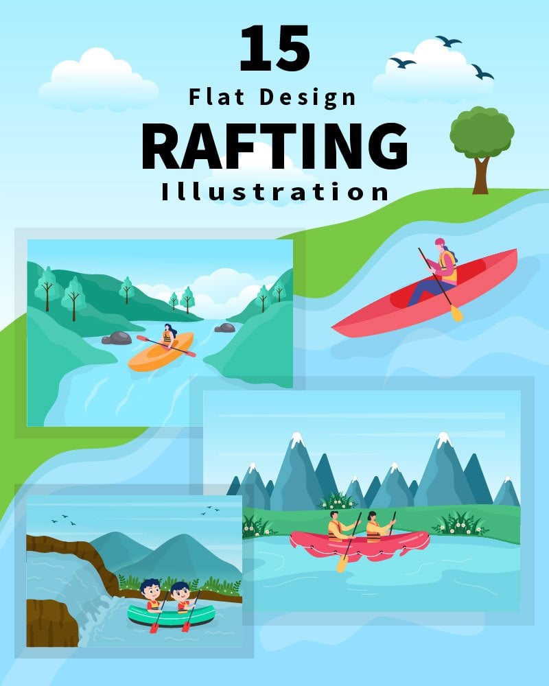 Kit Graphique #200492 Rafting River Divers Modles Web - Logo template Preview