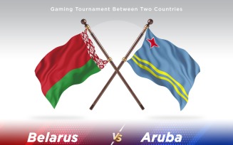 Belarus versus Aruba Two Flags