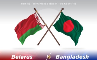 Belarus versus Bangladesh Two Flags
