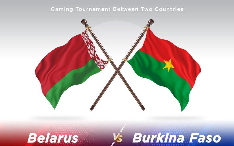 Belarus versus Burkina Faso Two Flags Illustration