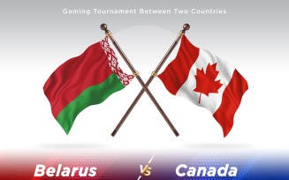 Belarus versus Canada Two Flags