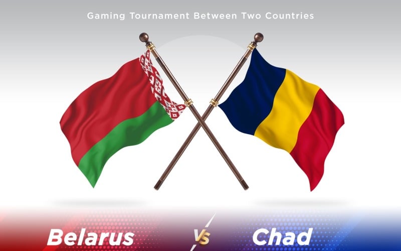 Belarus versus chad Two Flags Illustration