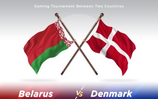 Belarus versus Denmark Two Flags