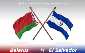 Belarus versus el Salvador Two Flags