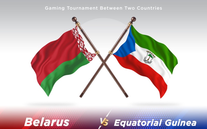 Belarus versus equatorial guinea Two Flags Illustration