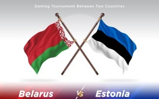 Belarus versus Estonia Two Flags
