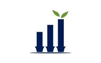 Business Grow Accounting Tax Financial Logo Design Template Vector