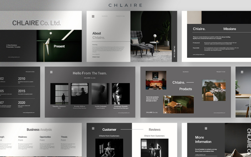 Chlaire - Clean Business Presentation PowerPoint Template