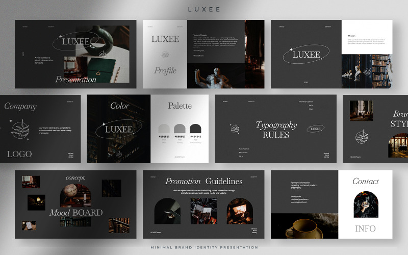 Luxee - Minimal Brand Identity Presentation PowerPoint Template