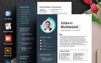 Modern & Creative Editable Resume Cv Template With Word Apple Pages Format