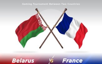 Belarus versus France Two Flags