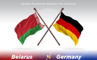 Belarus versus Germany Two Flags