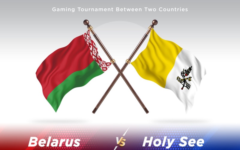 Belarus versus holy see Two Flags Illustration