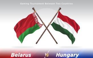 Belarus versus Hungary Two Flags
