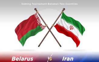 Belarus versus Iran Two Flags